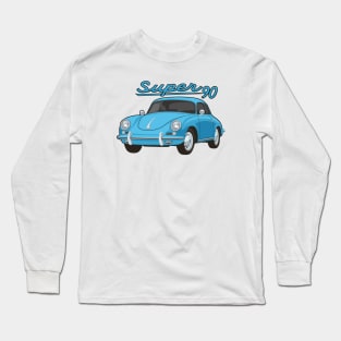 356 B Super 90 gt coupe Car classic vintage retro aqua Long Sleeve T-Shirt